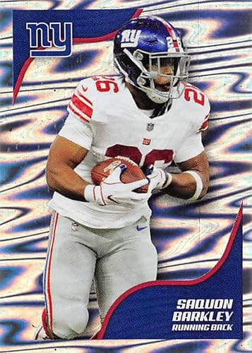 2019 NFL Football Panini Album Sticker #306 Saquon Barkley New York Giants Foil (2 inches Wide X 2 1/4 Inch Tall Individual Album Sticker)