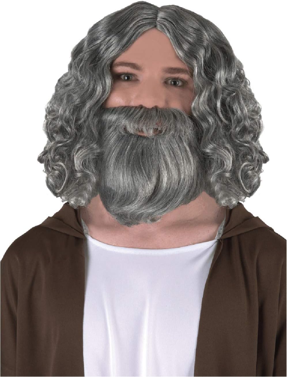 Biblical Wig and Beard Set, Multiple Color Options