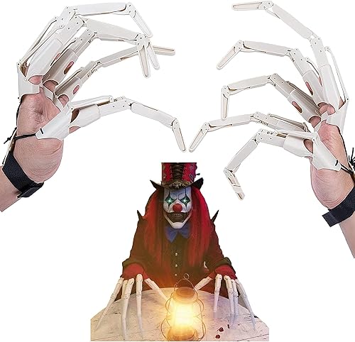 Miniatura 2 de Dedos articulados de Halloween impresos en 3D con dedo articulado articulado, juguetes de marionetas de dedo para arriba de esqueleto, manos de