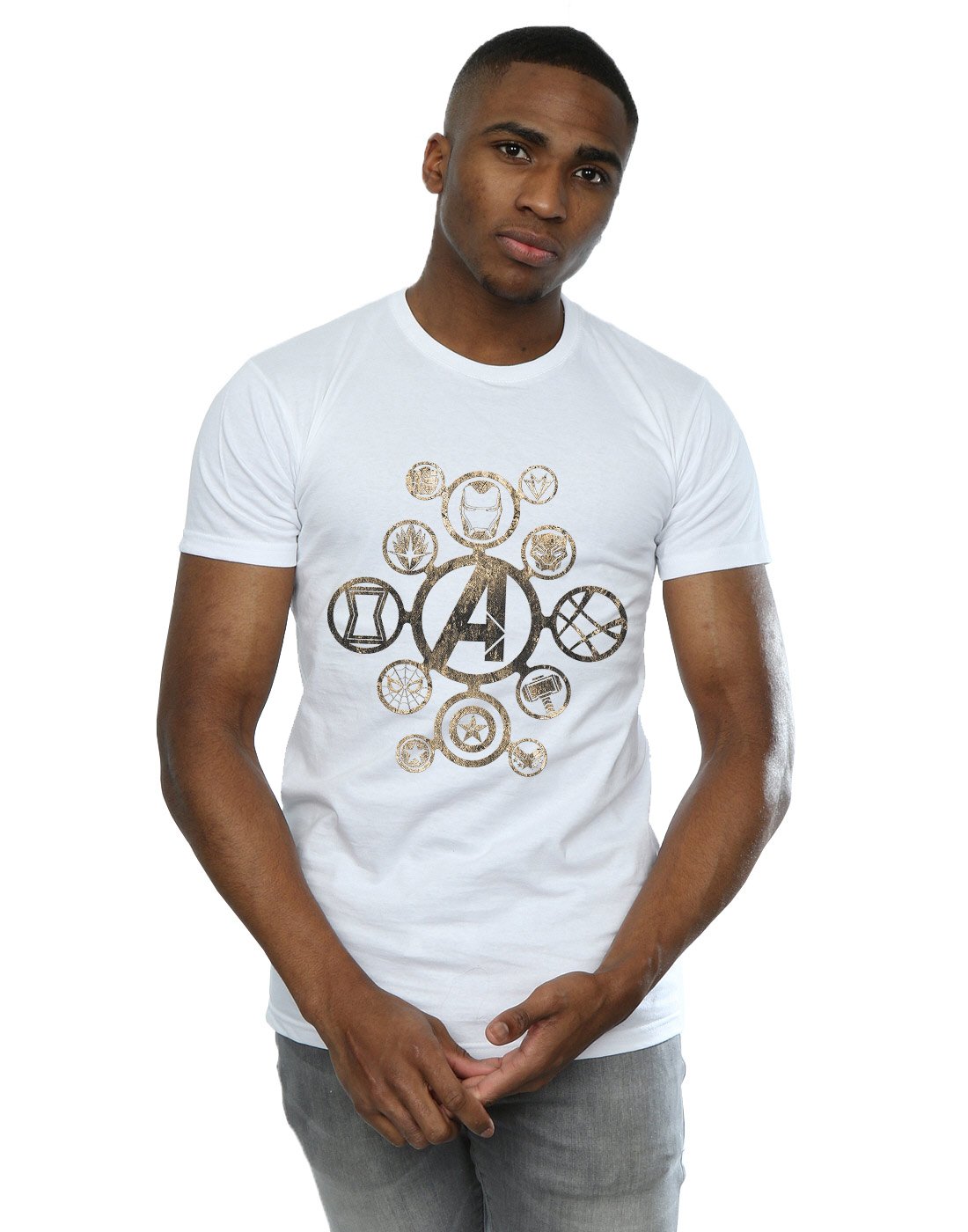 Absolute Cult Men's White Marvel Avengers Infinity War Icons T-Shirt XXX-Large