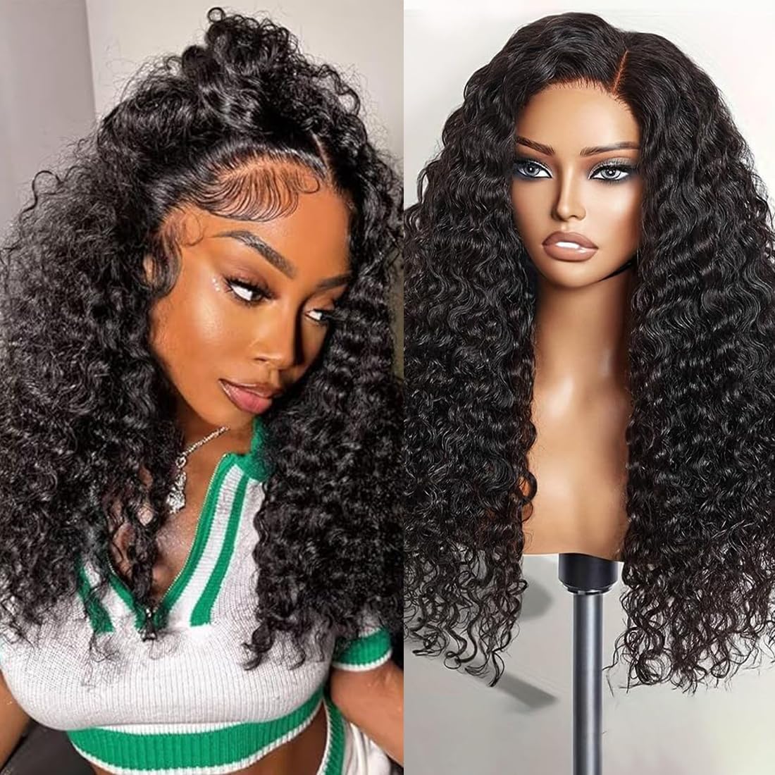 Amazon.com : Zumuer 20 Inch 13x6 Deep Wave Lace Front Wigs Human