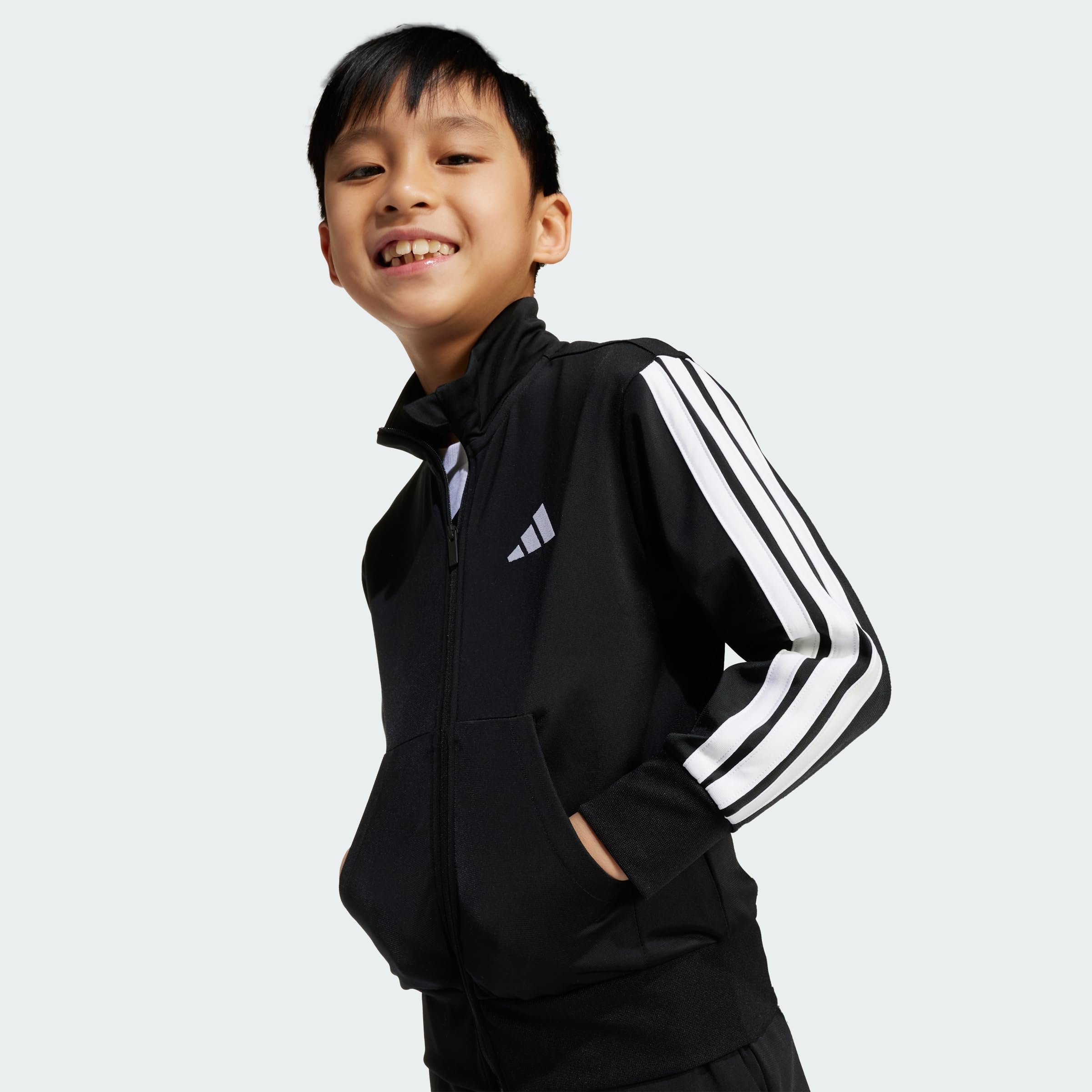 adidas Uniseks - dzieci Essentials Climacool Track Suit, black/white, 7-8 Years
