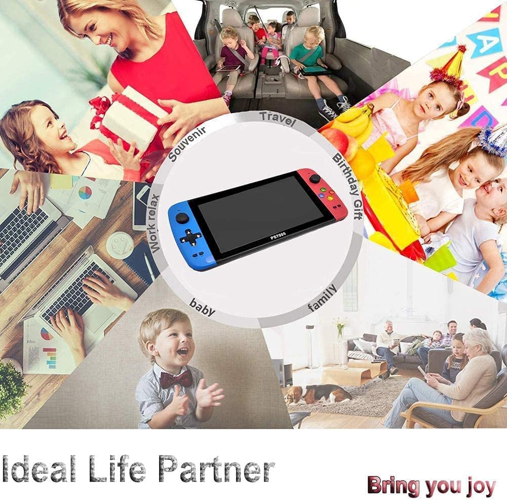 CHROX Console di Gioco Portatile, Console per Videogiochi retrò da 7,0 Pollici Gioco 3000 Integrato, Supporta Uscita Video HDMI Ad Alta Definizione, 4000 mAh, per Bambini Regalo di Natale