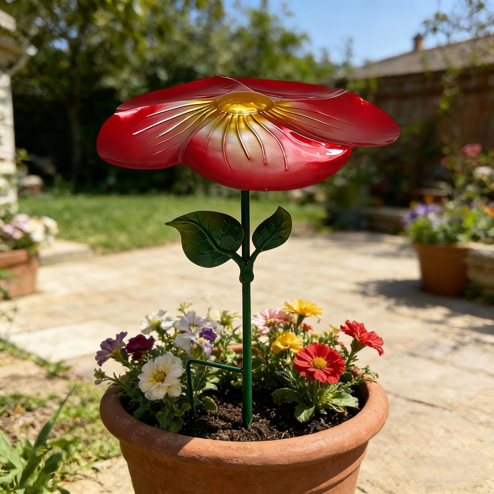 Sombrilla para Plantas - Estaca De Metal Para Flores Y Cactus De Jardín Con Sombra - Sombrilla de Macetas | para Jardineros Caseros Cultivadores de Hortalizas Coleccionistas de Suculentas y Cactus