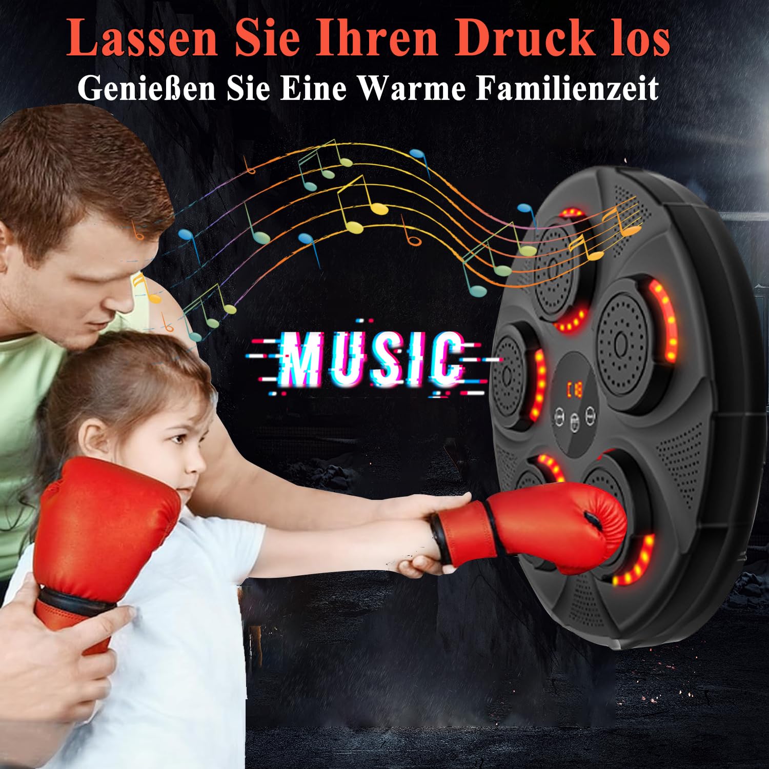 Bluetooth Music Boxing Machine con guantoni da boxe, esercizi di decompressione, boxe, attrezzature per l'allenamento per adulti e bambini