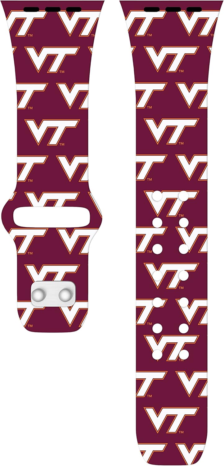 AFFINITY BANDS Virginia Tech Hokies HD Combo Package Compatible with Apple Watch and AirPods Gen 1 & 2 (38/40/41mm (42mm Series 11) Short Repeating)