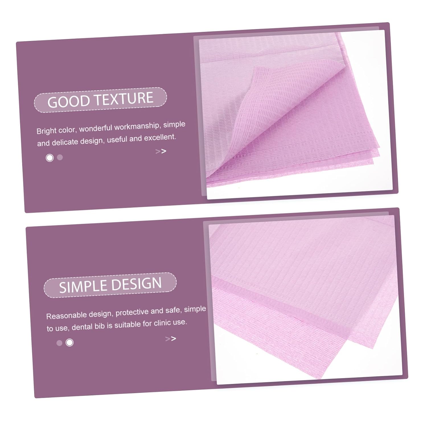 125sheets Disposable Bibs Non-Woven Clinic Bibs for and Use Practical and Convenient for Patient Care