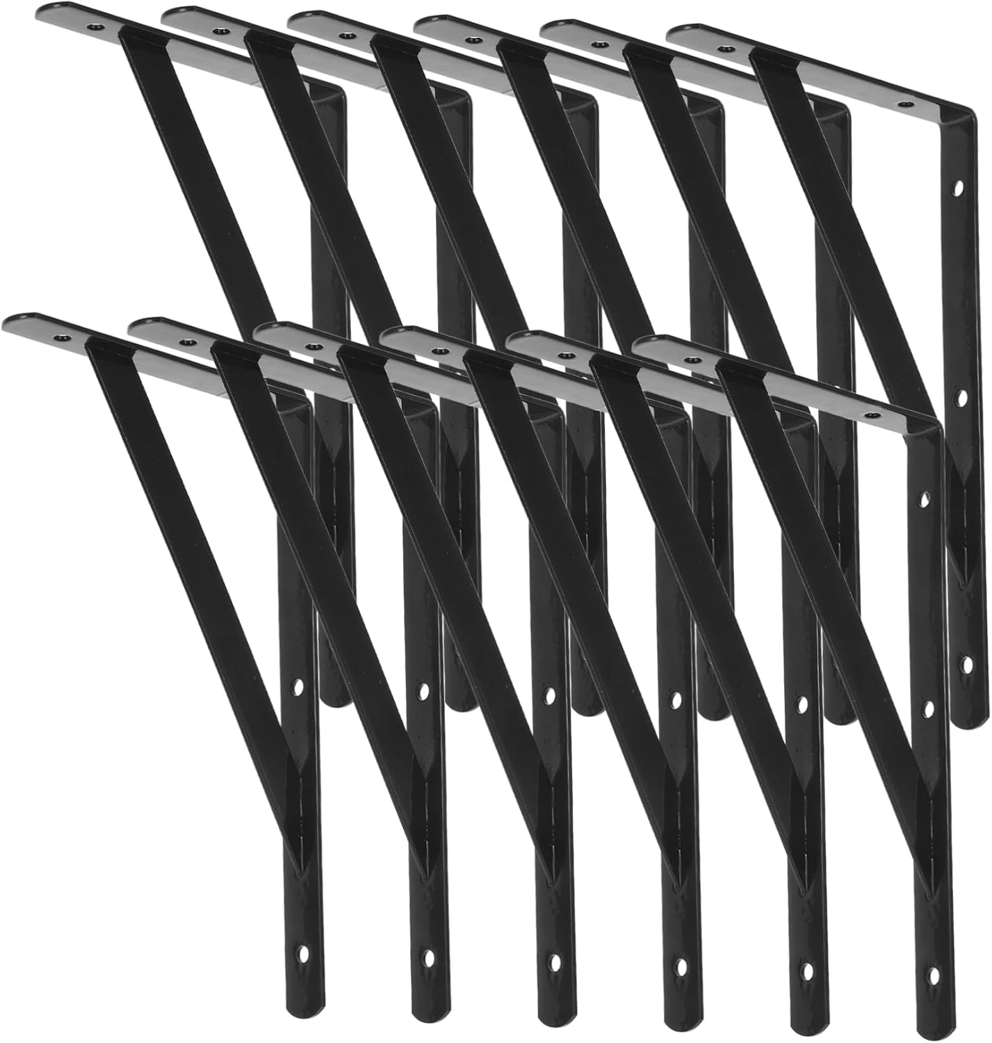 12PCS Heavy Duty Iron Shelf Brackets Wall Mounted Decorative Corner Brackets for Wood Shelving Sturdy Support for Floating Shelves Easy Installation with Screws Versatile Use Home