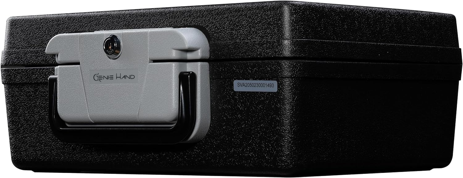 Genie Hand | Caja Fuerte Portátil con Maletín - Ignífuga LFS30- Impermeable IPX6 - Cerradura B-Class