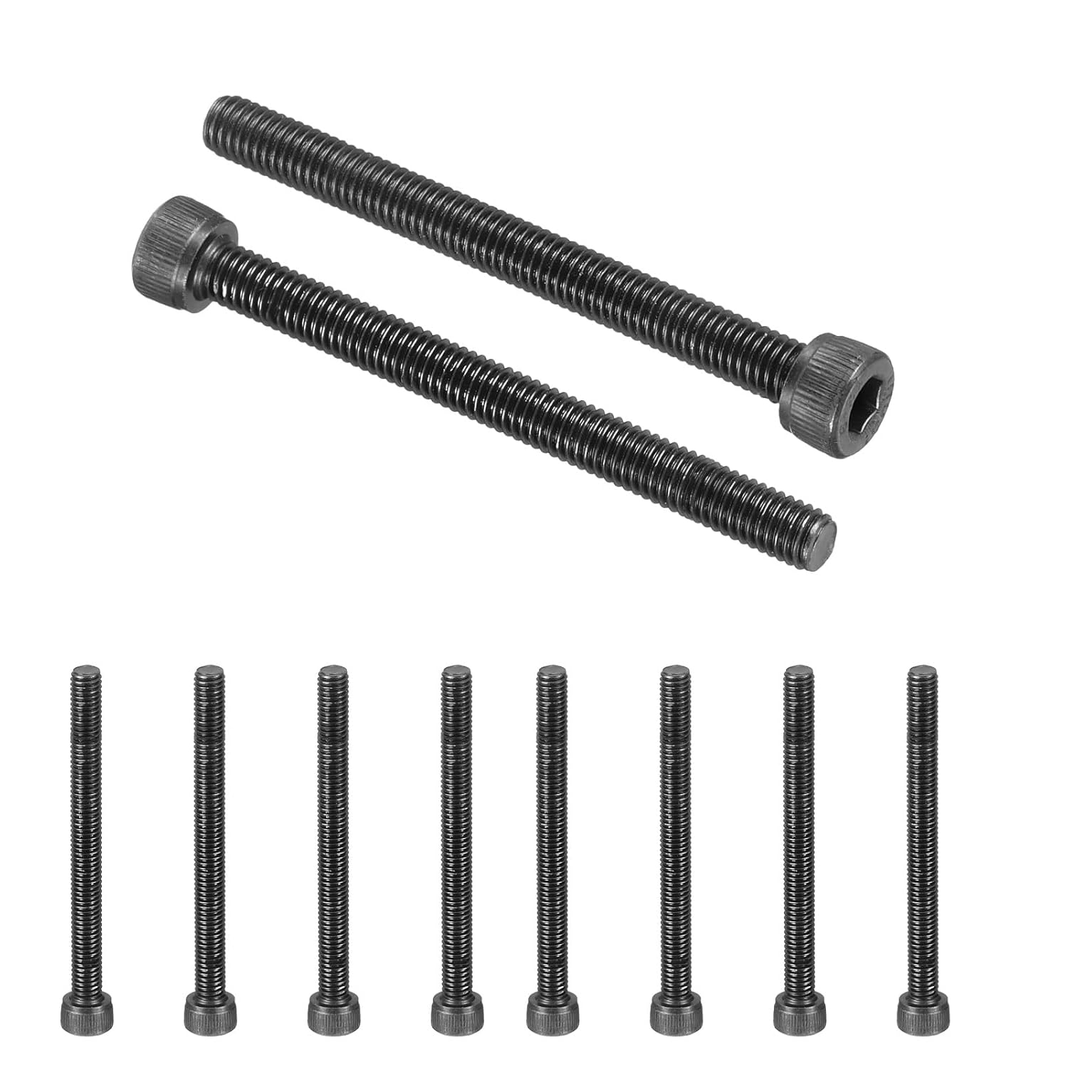 PATIKIL 25 Pcs M8 x 80 mm Hex Socket Head Cap Screws Bolts, 12.9 Grade Carbon Steel Socket Drive Screws, Black Oxide, Full Threads