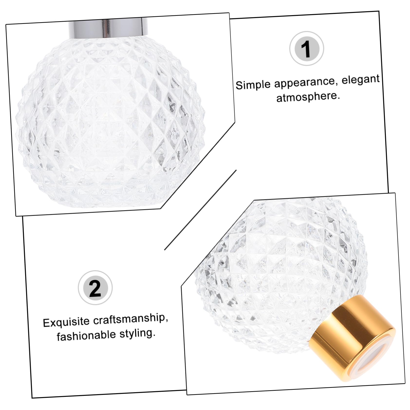 Ipetboom 6 Pezzi Bottiglie di Vetro per Profumo Vuote da 100ml, Riutilizzabili e Lavabili, Contenitori Eleganti per Conservazione Essenze, Regalo per Natale Colore Casuale
