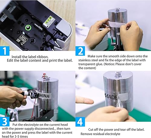 Miniatura 6 de GREENCYCLE Compatible con Brother STE 141 34 pulgadas (0.709in) x 9.8ft, cinta de etiquetas para solución móvil para PT-2730, PTD400, PTD400AD,