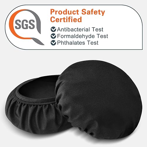 Miniatura 2 de Geekria 2 pares de fundas para auriculares de tela flexible  Certificado de seguridad del producto  Protectores de auriculares lavables y elásticos