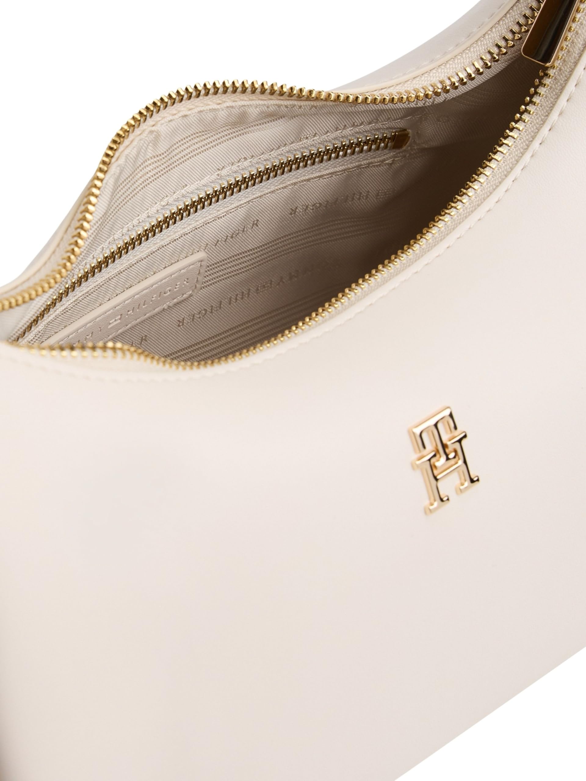 Tommy Hilfiger Damen Umhängetasche Essential mit abnehmbarem Schultergurt, Elfenbein (Soft Cream), Einheitsgröße