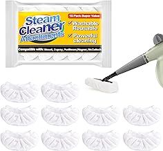 Tidy Monster 10 Pack Microfiber Cloths for Handheld Steam Cleaner, Universal Washable & Reusable Pads Compatible with Bissell Steam Shot, PurSteam, Wagner, Comforday, McCulloch