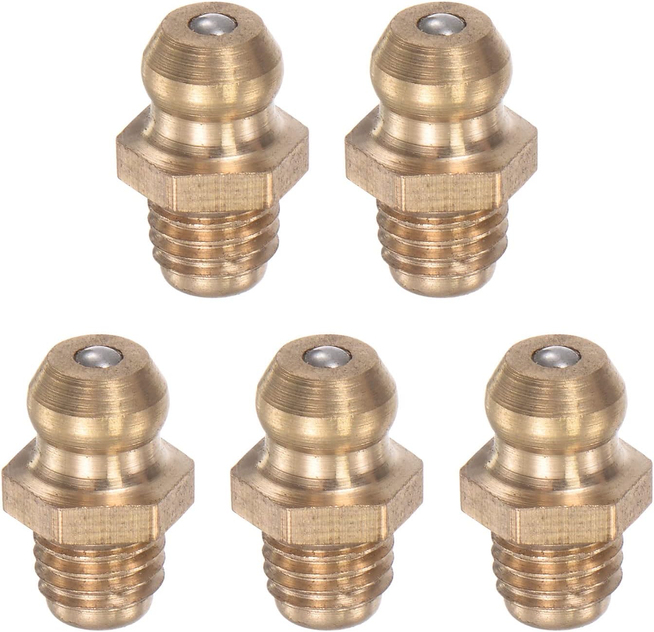 uxcell Brass Straight Grease Fitting 1/4"28 Thread 8mm