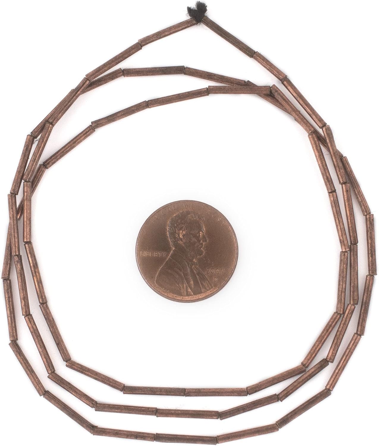 The Bead Chest Copper 1.5mm Tube Beads, Full Strand of Quality Metal Spacers for DIY Jewelry Design