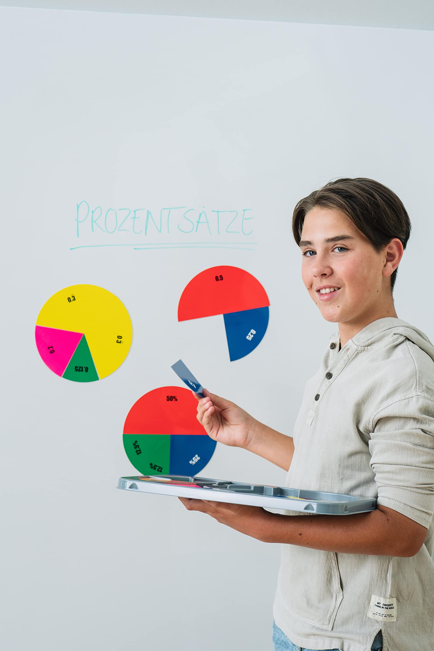 Betzold - Dezimal- und Prozentscheiben- Rechnen lernen, Bruchrechnen, magnetisch, Mathematik