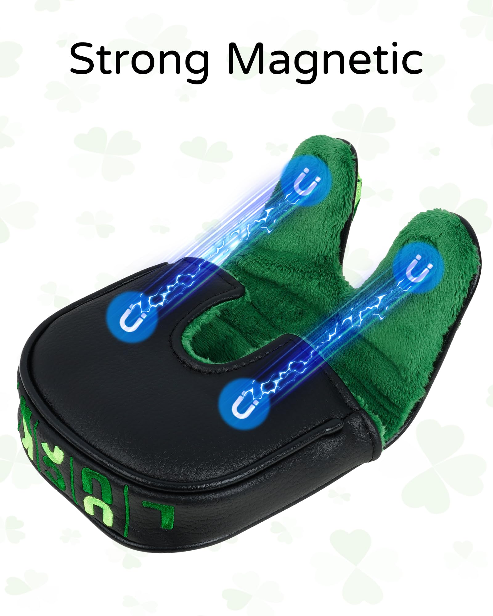 Cubierta magnética para cabeza de palo de golf DF3, de piel sintética, color verde
