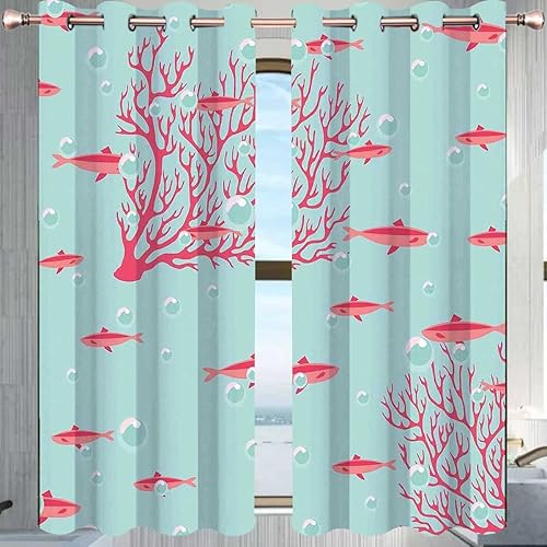 Miniatura 8 de Cortinas opacas con diseño de margaritas y flores para dormitorio, 2 paneles, elegantes cortinas opacas de 63 pulgadas de ancho x 80 pulgadas de alto