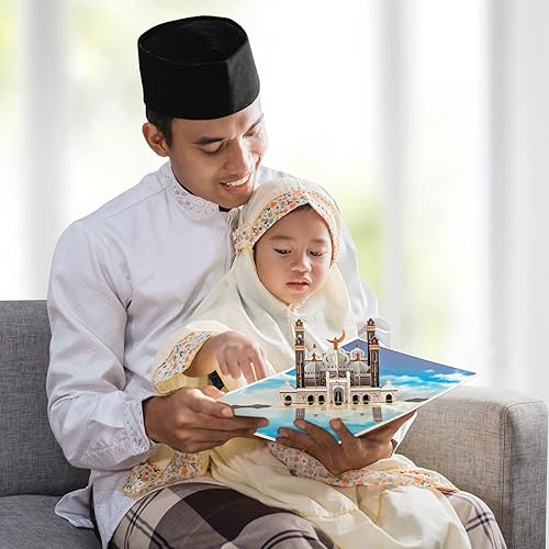 Miniatura 6 de 2 tarjetas emergentes de Eid Mubarak Eid Celebración Tarjeta 3D Islámico Musulmán Ramadán Mubarak Tarjetas de felicitación Ramadán Bendición