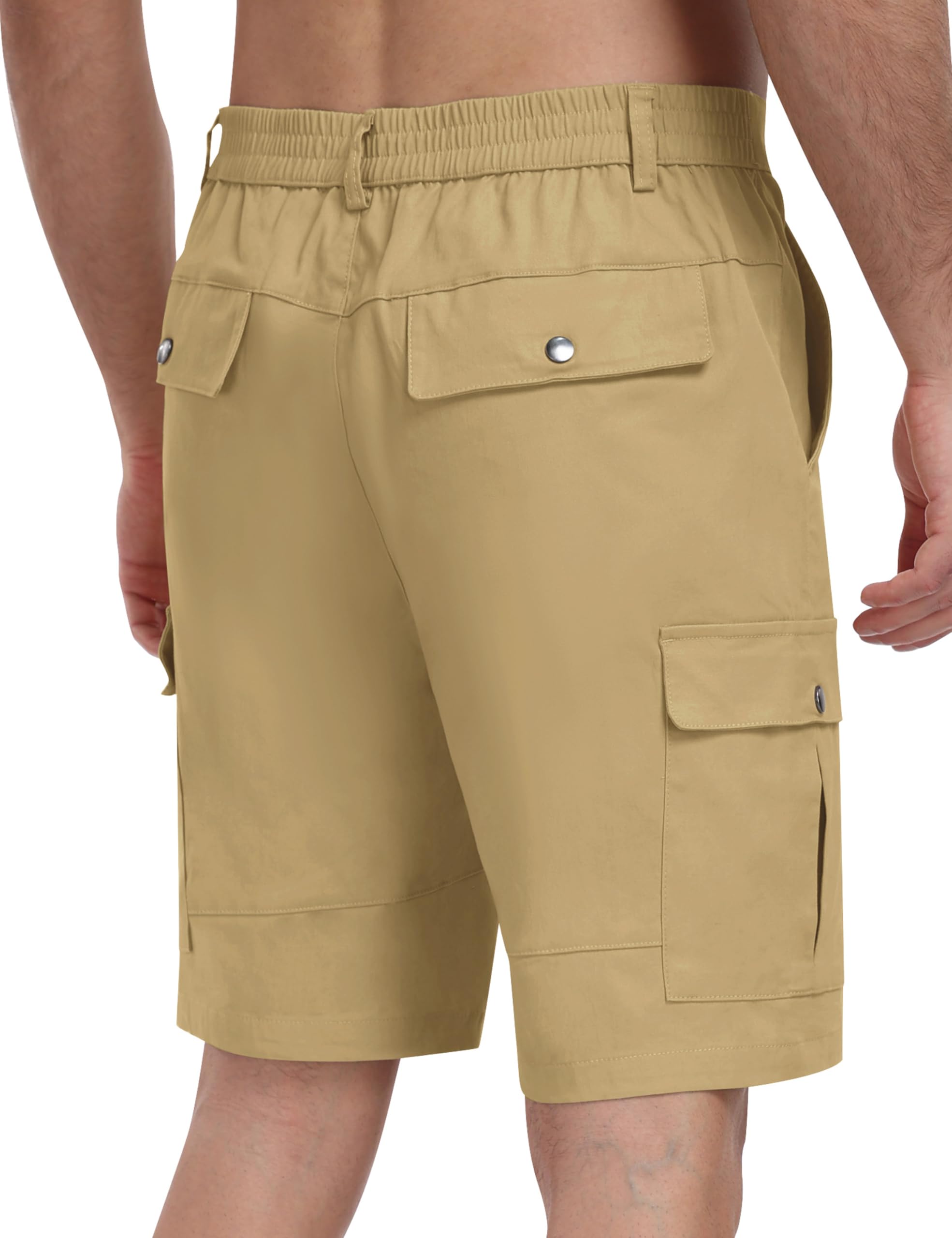 JINSHI Pantaloncini Cargo Uomo Cotone Shorts Bermuda Estivi Leggeri Lavoro Pantaloni Corti Sportivi da Escursionismo con Multi-Tasche