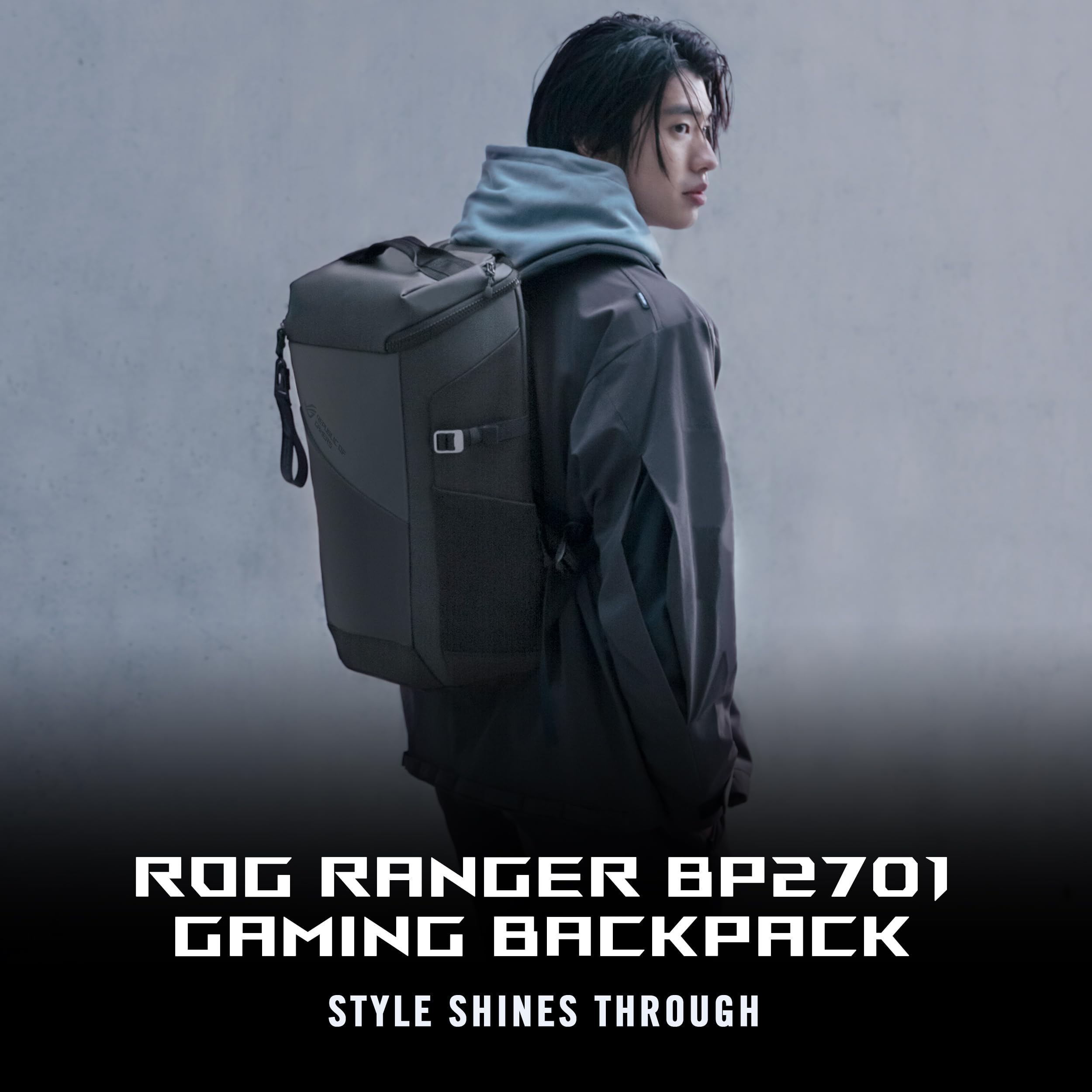 ROG Ranger BP2701 lekki plecak gamingowy wykonany z wodoodpornego materiału, z wieloma kieszeniami, pasuje do laptopa o przekątnej ekranu do 17"