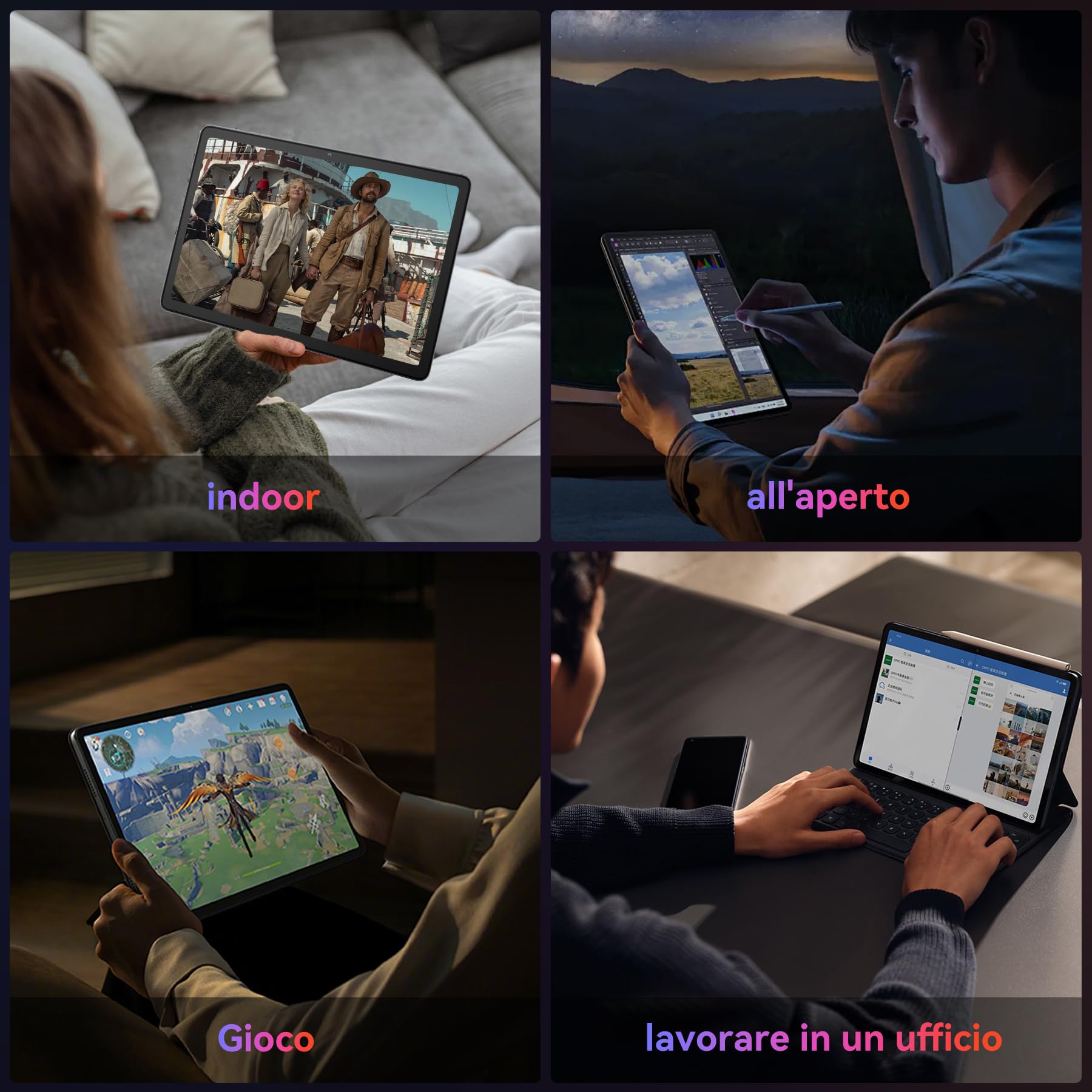 Blackview Tab60 Pro Tablet 10 Pollici (2025) Tablet Android 15, 12GB+128GB (TF 2TB), 5G Wi-Fi + 4G LTE, Octa Core T606, Batteria 7700mAh, Widevine L1/GMS/GPS/AI Camera, Tablet Pc con Custodia