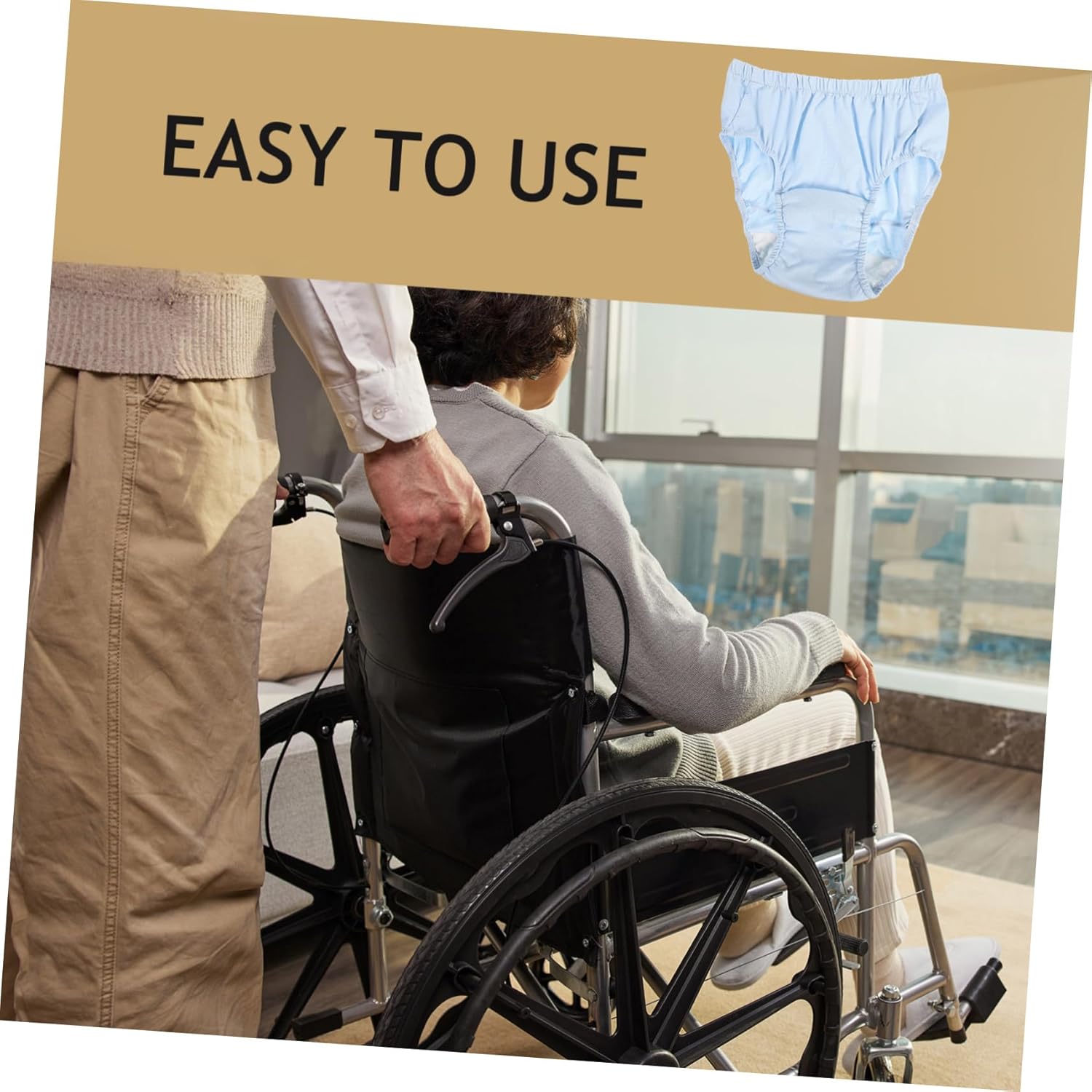 Leak Elderly Nursing Underwear Breathable Reusable Diaper for Incontinence Soft Design for Daily Activities