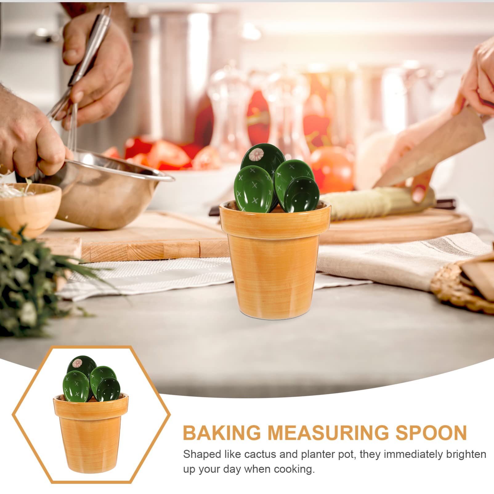 TOPBATHY Cucchiai Dosatori Forma Di Cactus Per Misurare Dolci Caffè Tè Latte in Polvere e Condimenti Precisione Utensile Da Cucina Resistente e Facile Da Usare