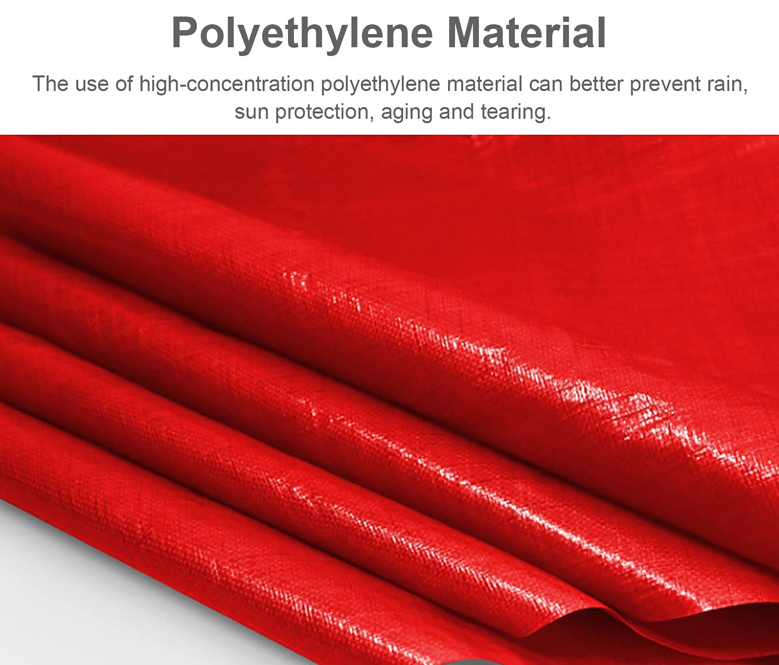 Abdeckplane Hochleistungs-Polyethylen (HDPE) Plane, Wendbare Wasserdichte Plane in Industriequalität für Temporäres Zelt/Temporäre Bühne/Picknick, 100% UV-beständig