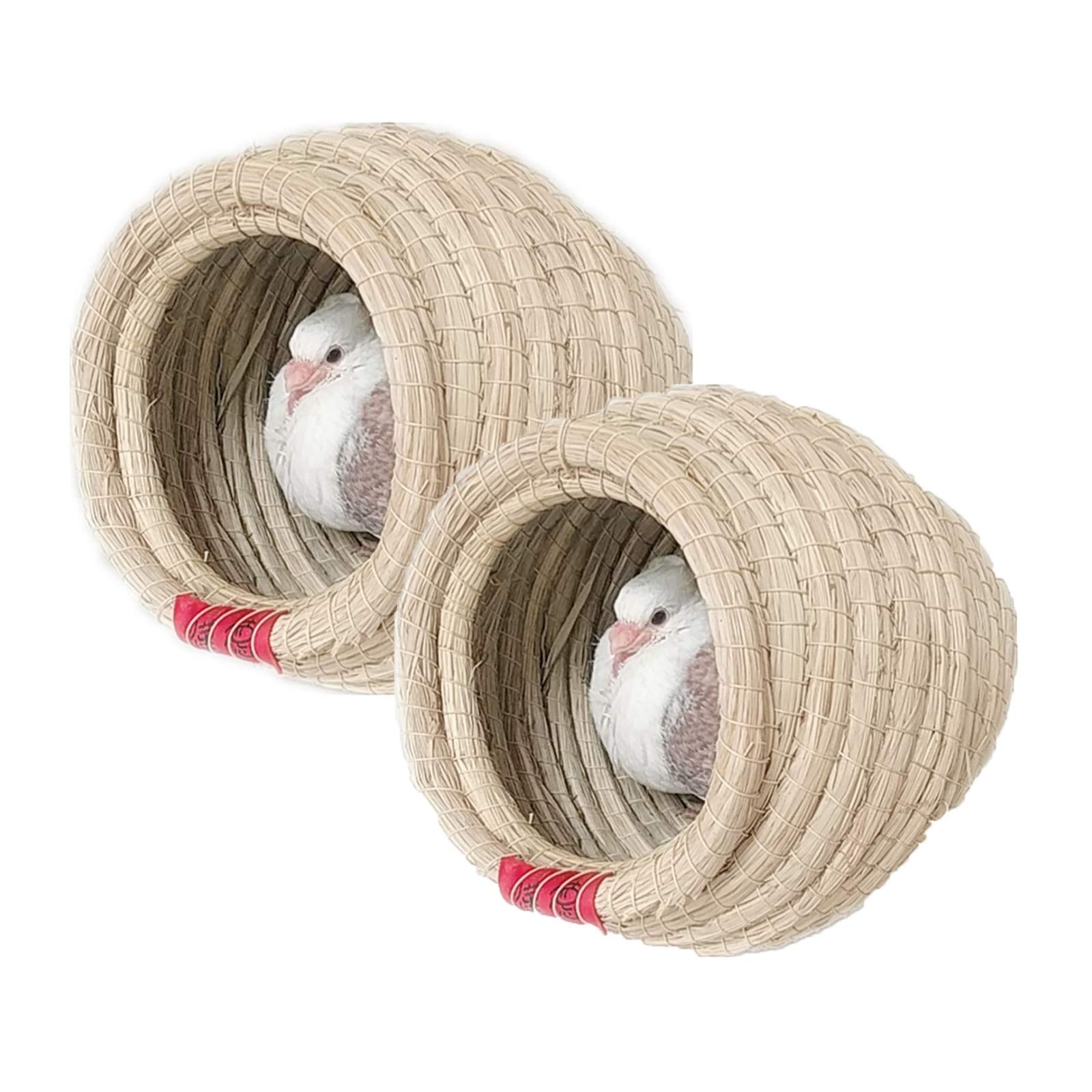 Nidi per Uccelli Giardino Esterno Courtyard Pigeon Bird Bird Nest Avolary Tessuto con Olio ed Erba, Gabbia per Uccelli Lavabile, 24x20x19cm (Color : 2 Pieces)