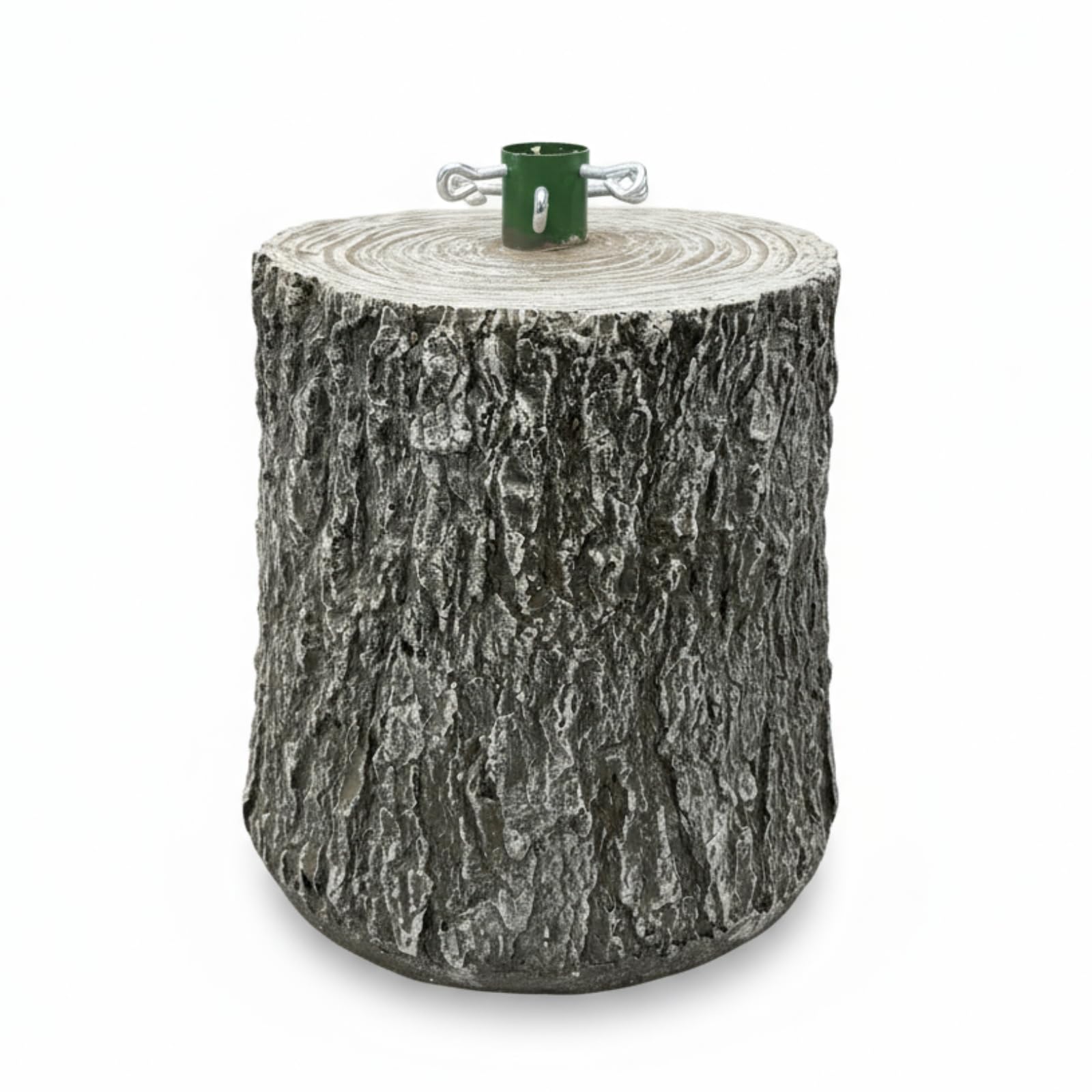 Base Tronco per Albero di Natale, Grigio Effetto Legno, 34x26x30 cm, Supporto Robusto con Design Rustico, capacità 4,25 kg, Montaggio Facile, per Alberi Fino a 240 cm