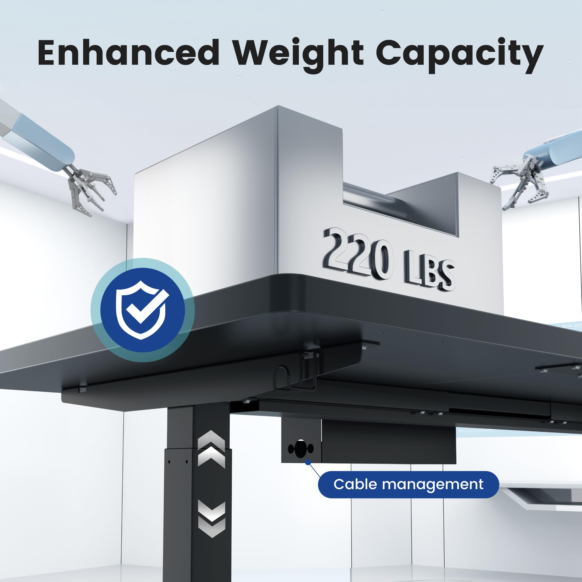 FEZIBO 71 x 37 Inch Electric Standing Desk with Integrated Dual-Beam Height Adjustable Computer Desk for Home Office — view 8