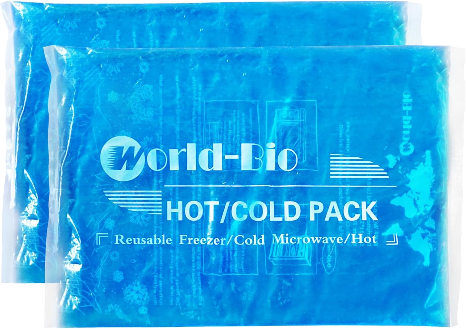 Large Ice Packs for Injuries Reusable Gel(8.3''×12.4''), 2 Pack Flexible Cold Pack for Pain Relief, Hot/Cold Compress Therapy Gel Freezer Pack for Shoulder, Back, Legs, Knee, Surgery, Swelling
