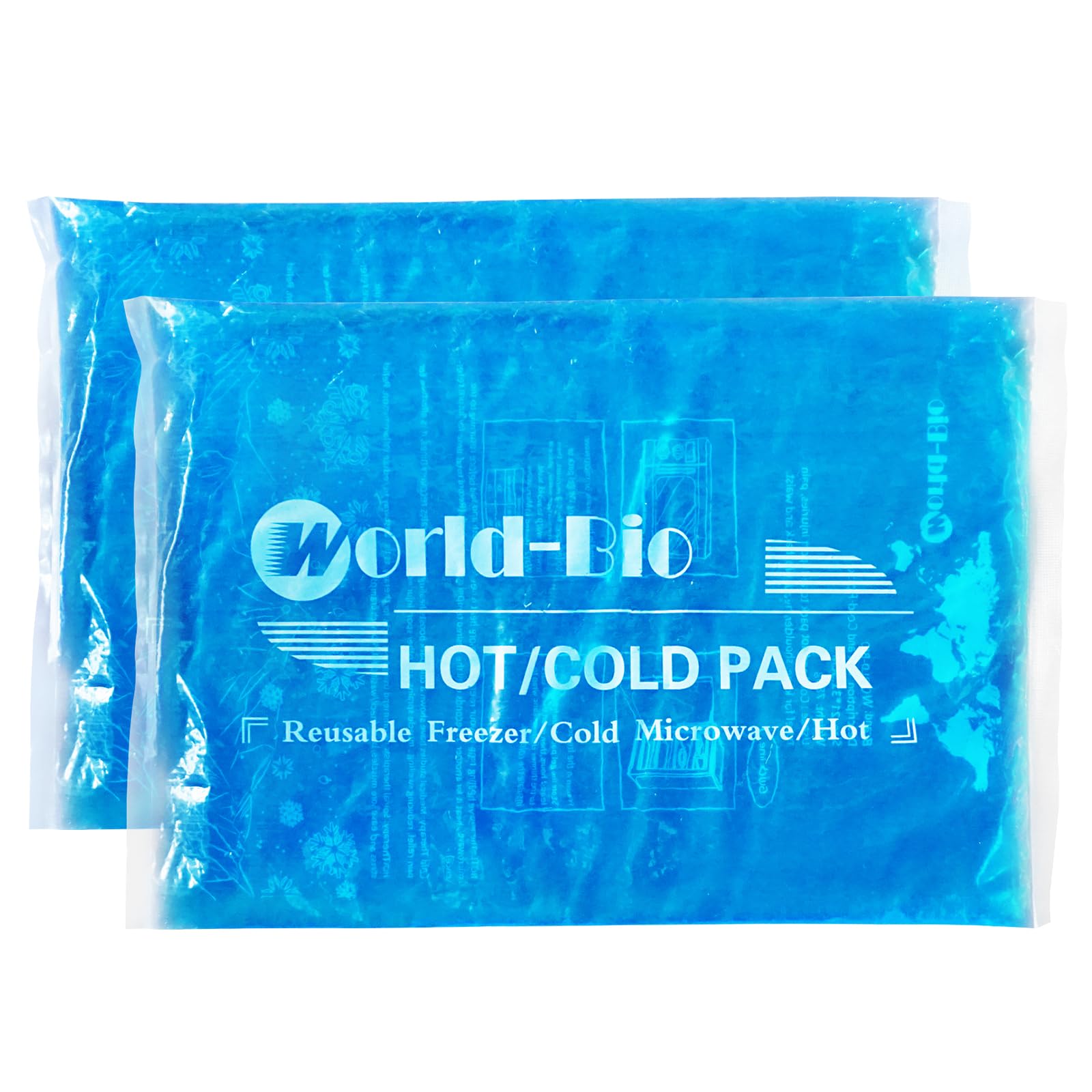 Photo 1 of Large Ice Packs for Injuries Reusable Gel(8.3''×12.4''), 2 Pack Flexible Cold Pack for Pain Relief, Hot/Cold Compress Therapy Gel Freezer Pack for Shoulder, Back, Legs, Knee, Surgery, Swelling