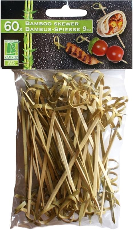 60 Cocktailspieße 9cm Cocktailsticks Bambus Holz Natur, Partyspieße ... 60 Cocktailspieße 9cm Cocktailsticks Bambus Holz Natur, Partyspieße ...