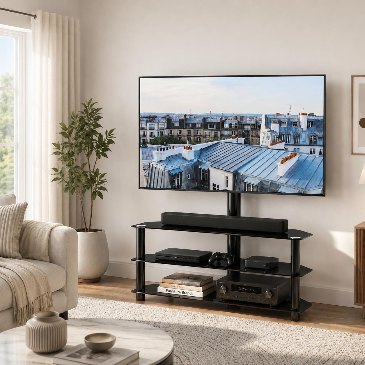 Meihua Swivel Floor TV Stand