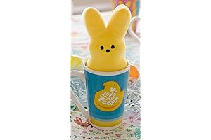 Easter Treat: 6" Yellow Peep in White and Yellow Marshmallow Mug