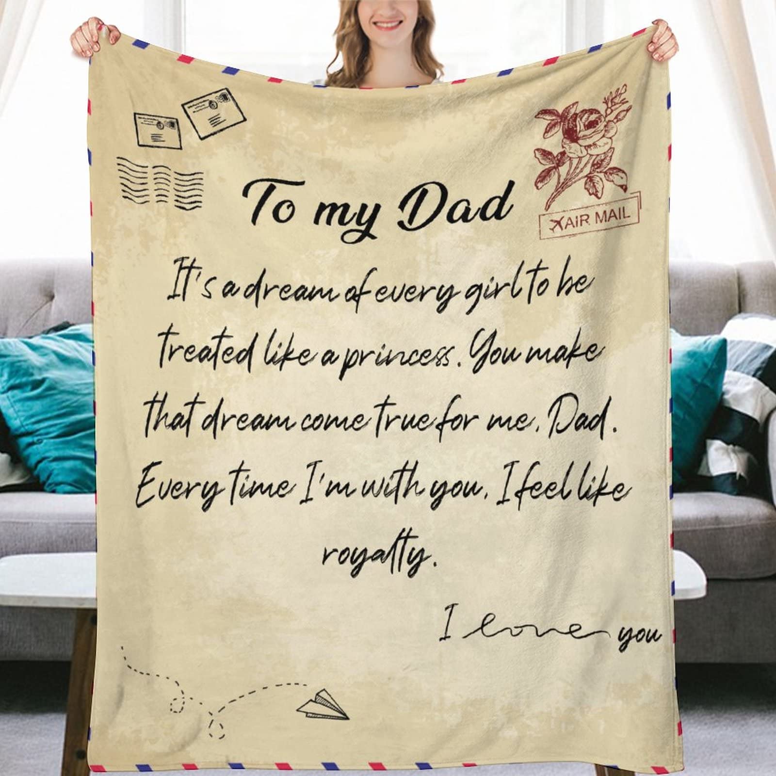 Couverture flanelle It's A Dream pour papa | Plaid doux 127x152