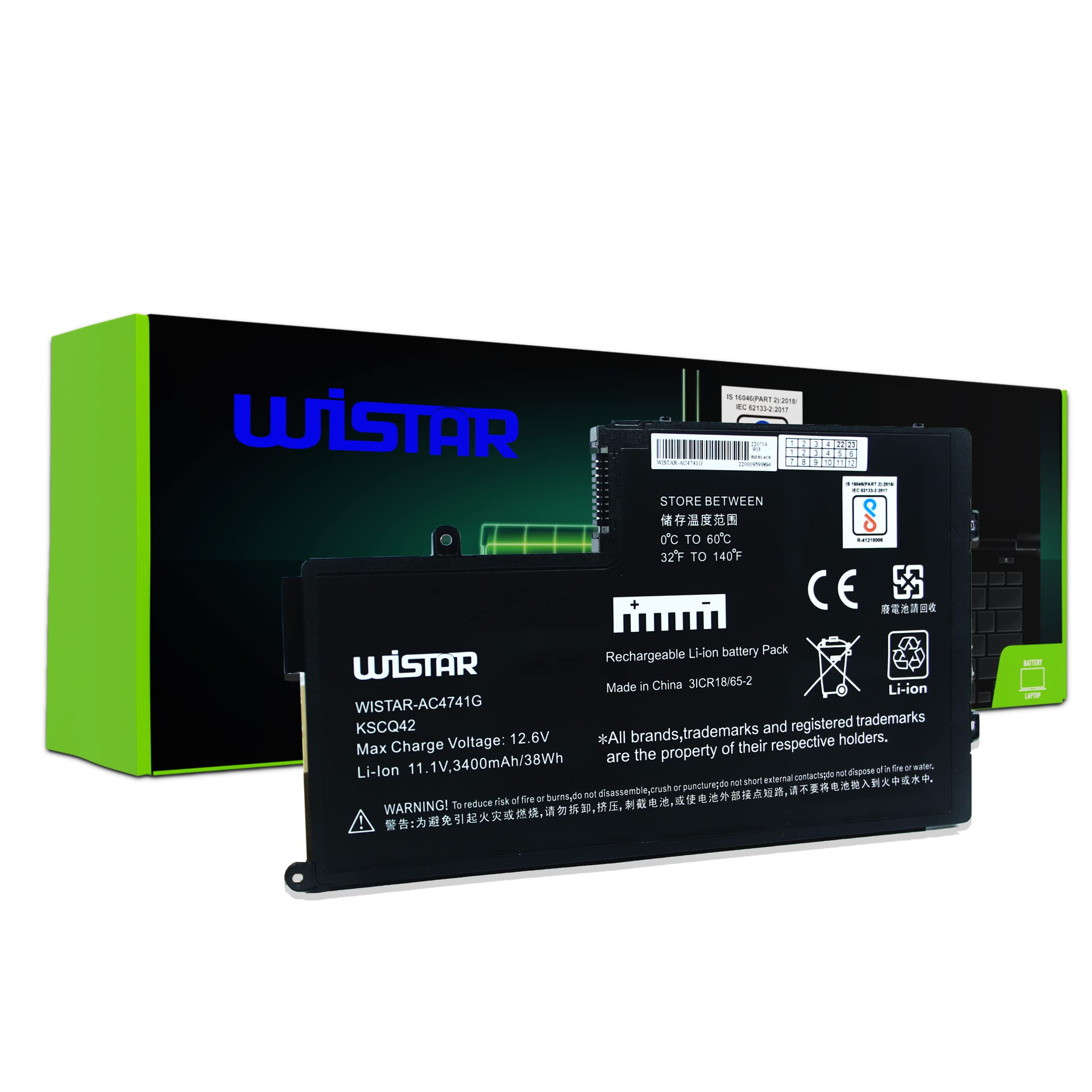 WISTAR TRHFF Laptop Battery for Dell Latitude 3450 3550 Series (B0BKPVYTW4) Amazon Price History, Amazon Price Tracker