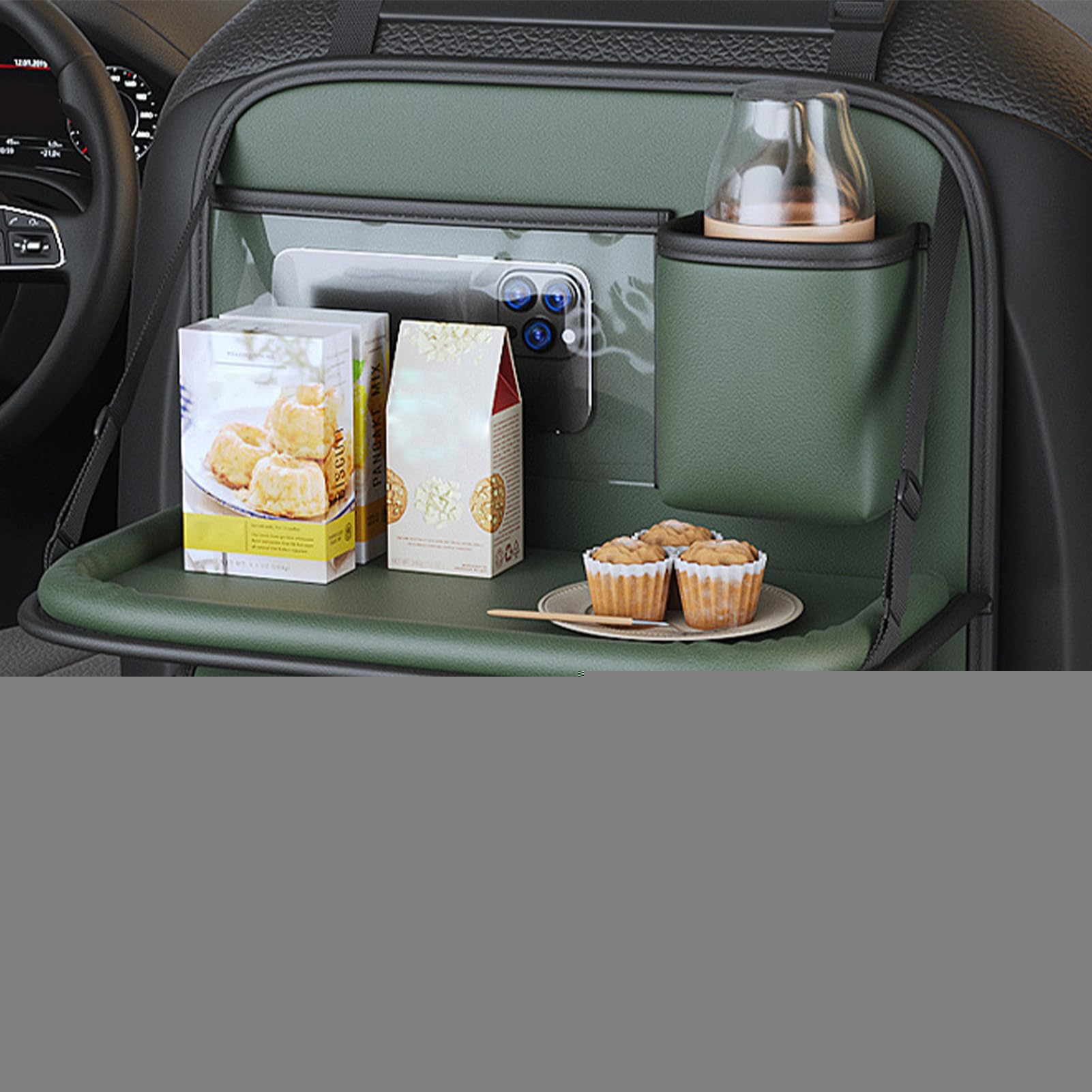 Générique Organizer per seggiolino auto, organizer per sedile posteriore | con tablet, per sala da pranzo pieghevole, design multitasche, di protezione, scomparti ad accesso rapido