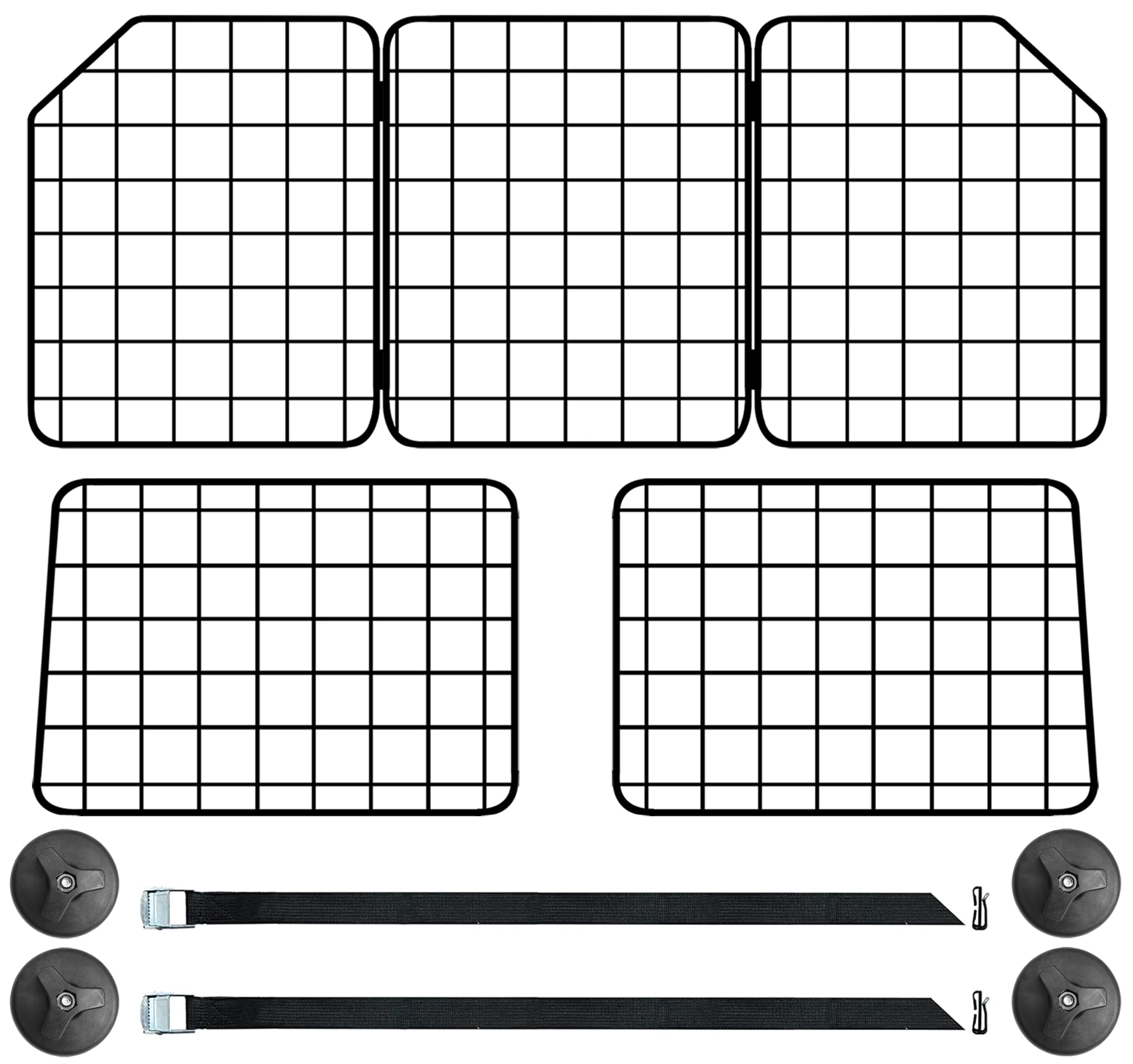 Barrera de coche para perros, SUV, furgoneta, vehículos, barreras grandes ajustables para mascotas, ajuste universal, malla de alambre resistente, puerta divisora de mascotas para área de carga