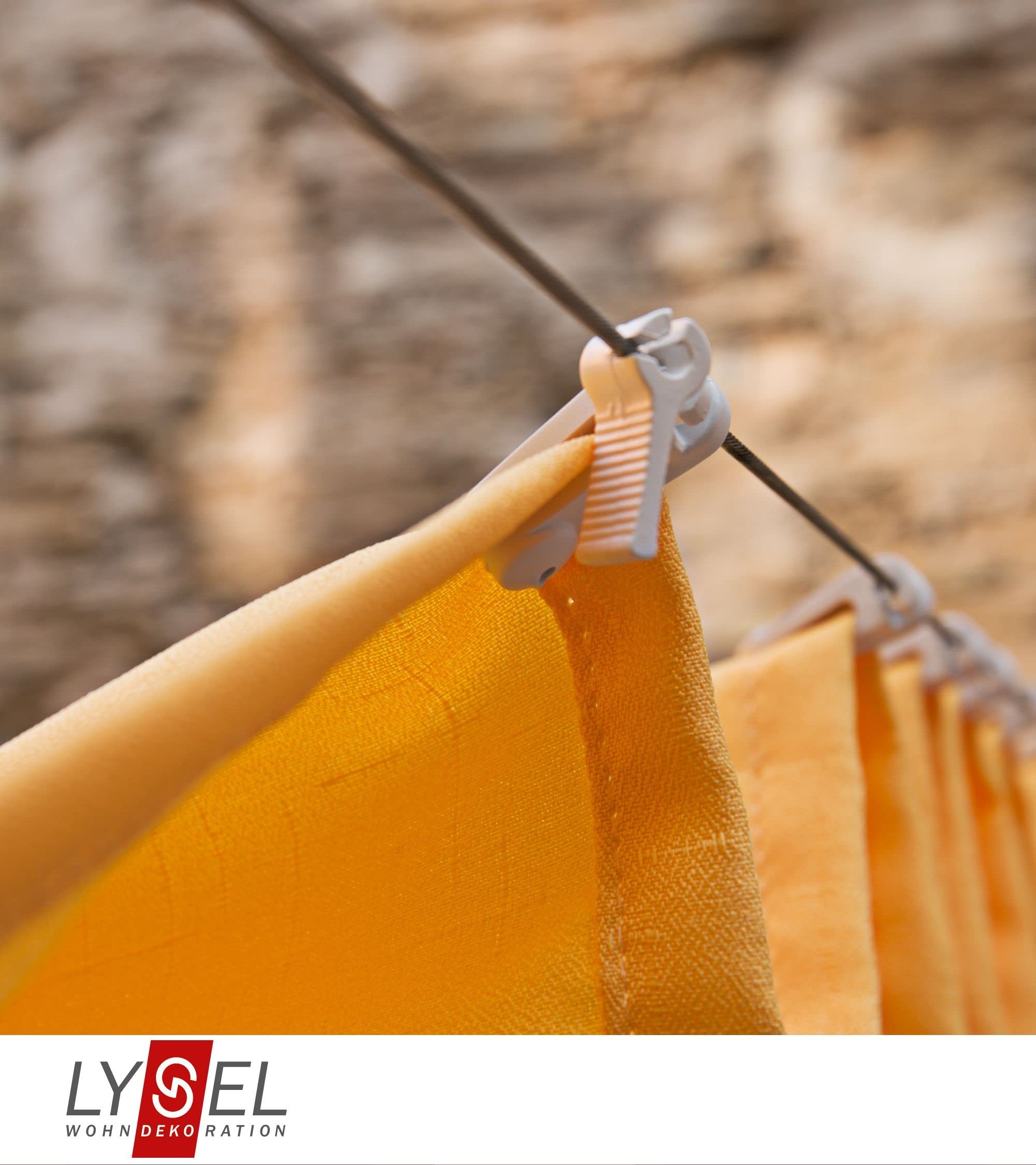 LYSEL Set Premium Laufhakenstopper für Sonnensegel aus Kunststoff
