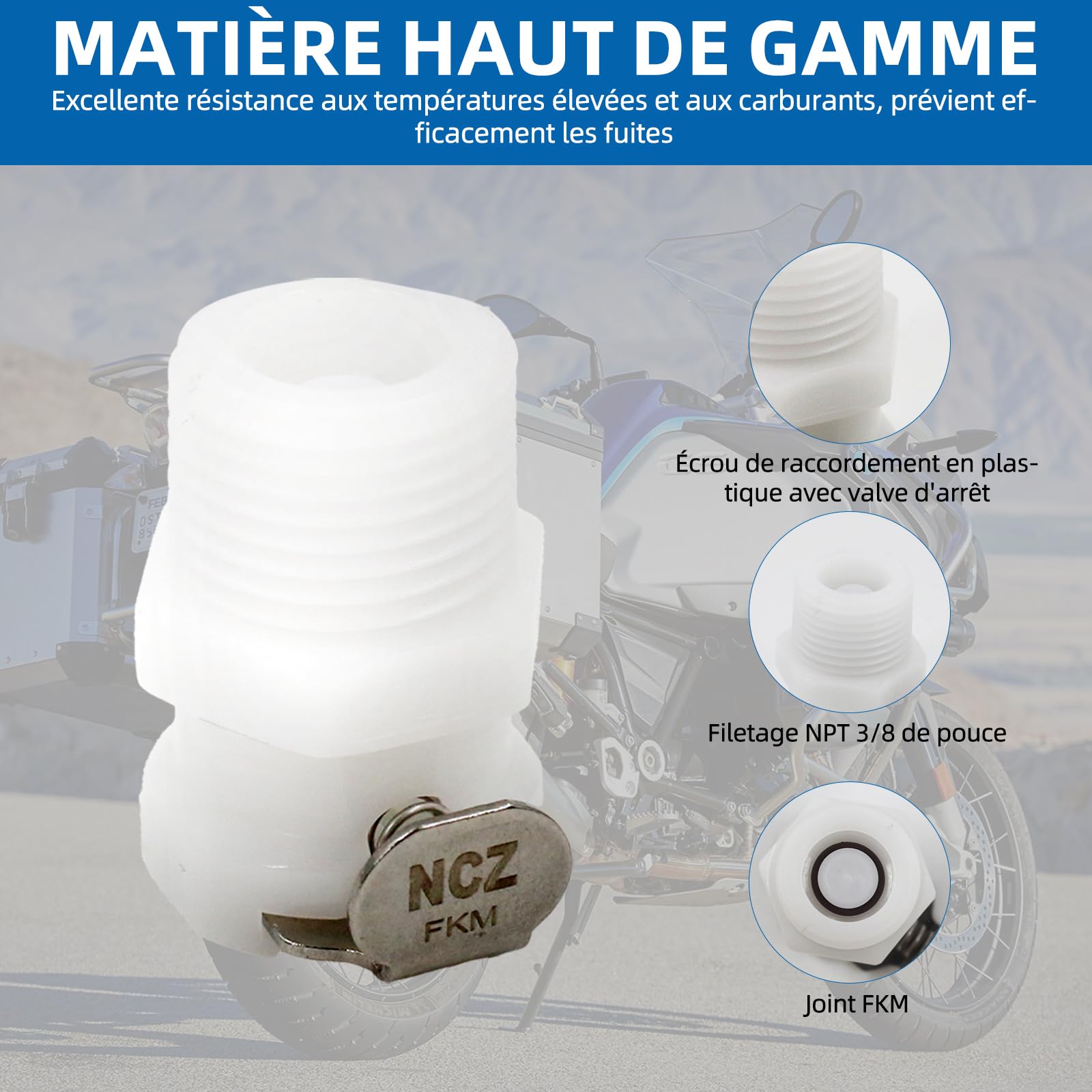 Kit de réparation de pompe à carburant avec raccord rapide en laiton compatible avec BMW R1200GS/R1200R/R1200RT/K1200R/K1200S/K1200GT, connecteur de rechange pour conduite de carburant