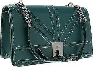Pierre Cardin Teal Leather Small Structured Shoulder Bag for womens