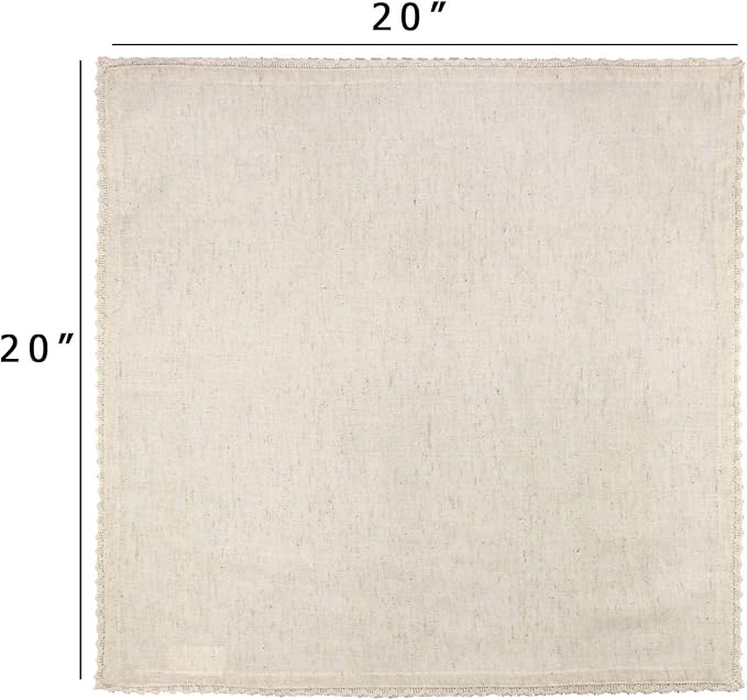 Servilletas de Lino COTTON CRAFT 20x20 Set 12 Natural miniatura 3