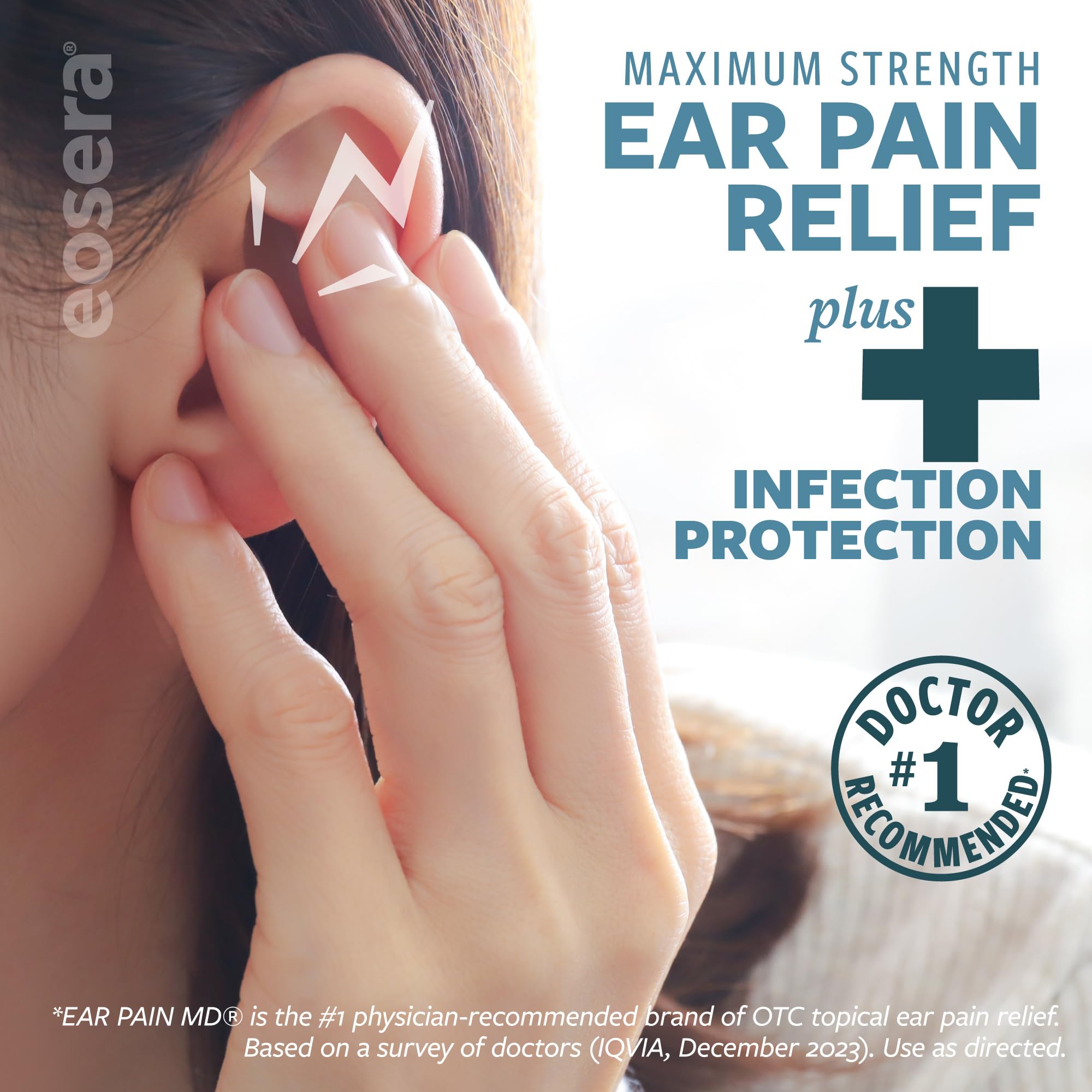 eosera Ear Pain MD +Plus Earache Relief Drops – 4% Lidocaine + Antiseptic for Pain Relief & Infection Protection – Swimmer's Ear, Ear Infections, Allergies — Amazon image 5