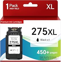PG-275XL Black Ink Cartridge Replacement for Canon 275 Black Ink PG-275 XL 275XL Printer Ink Compatible with Pixma TS3720 TS3722 TS3520 TS3522 TS3500 TR4700 TR4720 Printer (PG-275XL Black)