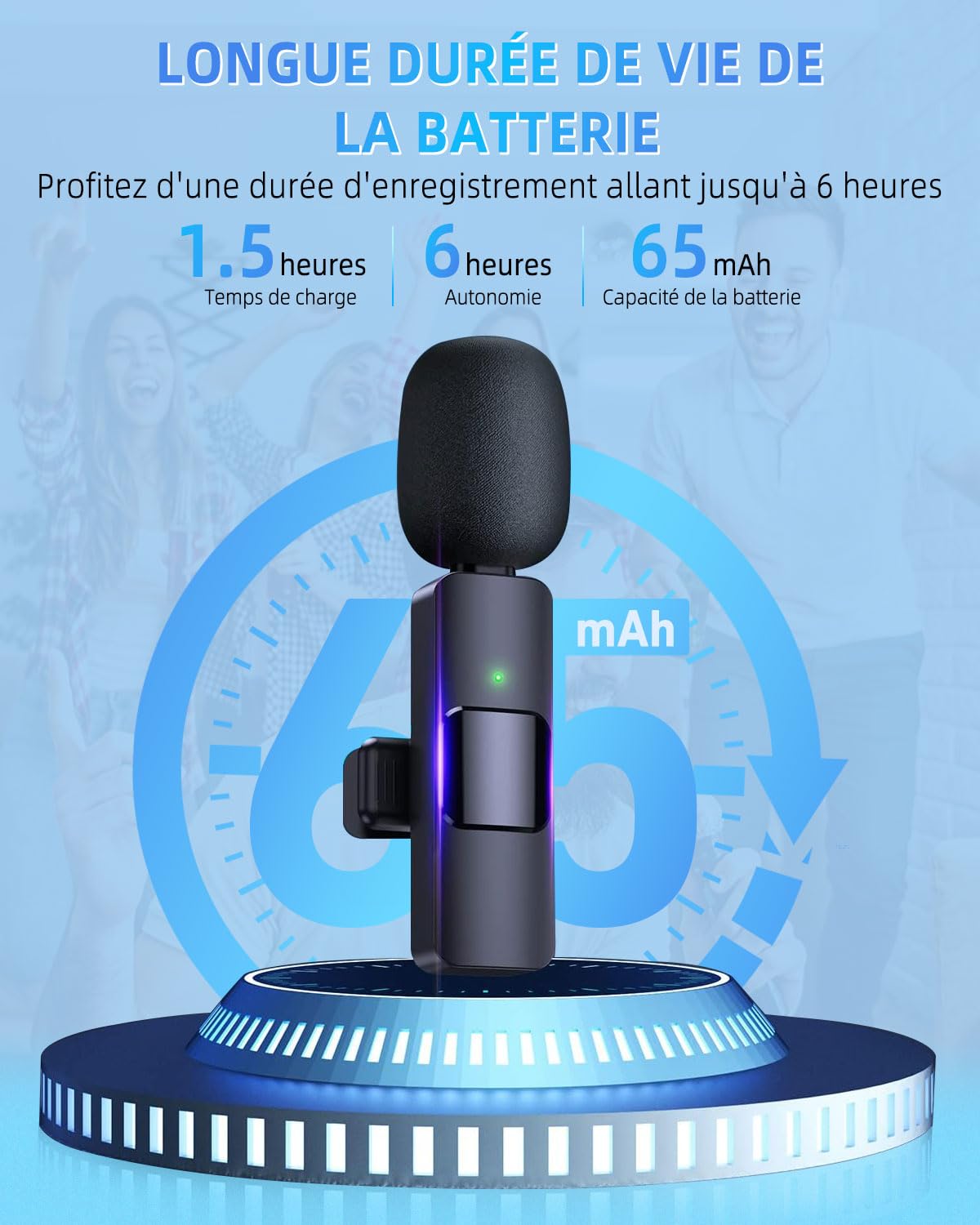 Micro Cravate Sans Fil Double | Plug & Play | Réduction Bruit Avancée | Pour IPhone, Android, PC, TikTok, YouTube & Live